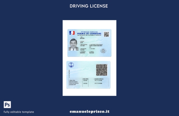 verified style modello presente patente di guida francese stile verificato 1 template