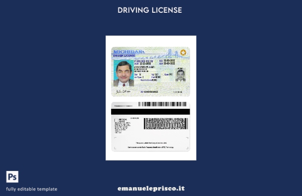 verified style modello presente stile verificato USA Michigan DL template