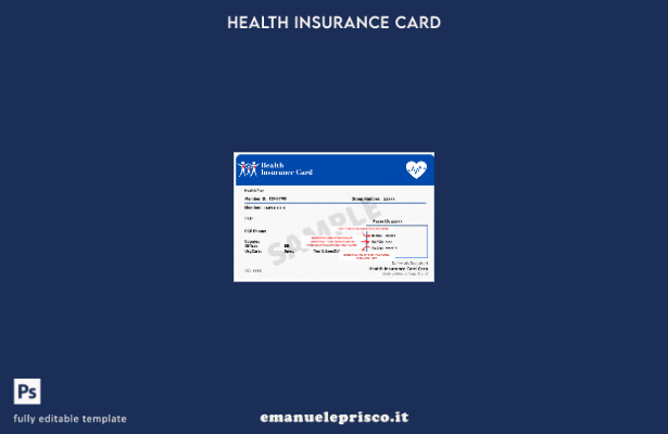 stile verificato Modello di tessera di assicurazione sanitaria 1