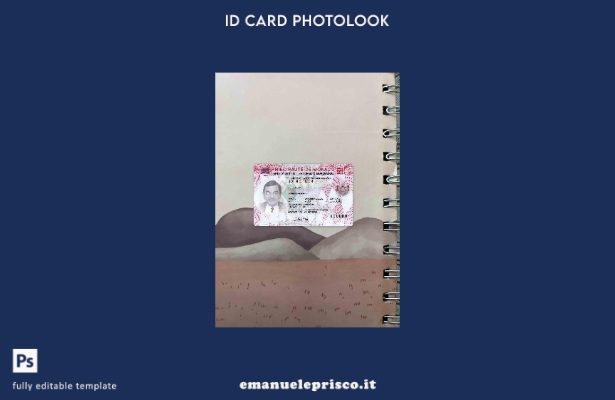 Modello FRONTALE photolook per carta d'identità digitale Monaco in stile verific