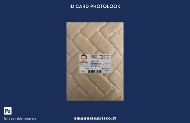 carta d'identità degli Emirati Arabi Uniti in stile verificato presente modello