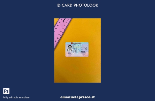 modello FRONTALE photolook ID Albania in stile verificato