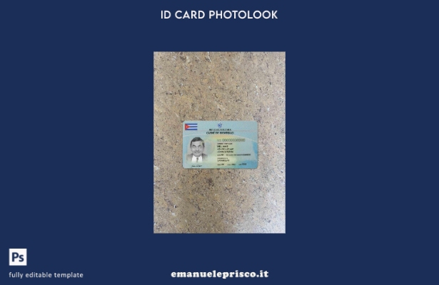 modello FRONTALE photolook ID Cuba stile verificato