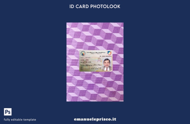 modello FRONTALE photolook ID Filippine stile verificato