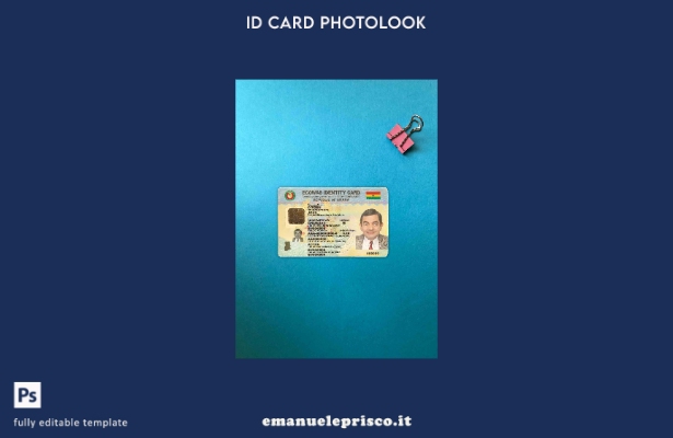 modello FRONTALE photolook ID Ghana stile verificato