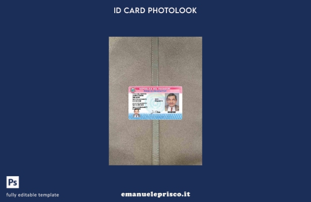 modello FRONTALE photolook ID Paraguay in stile verificato