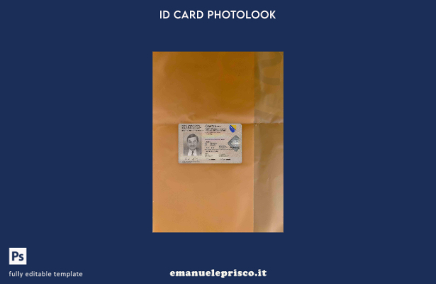 modello FRONTALE photolook Id stile verificato Bosnia ed Erzegovina