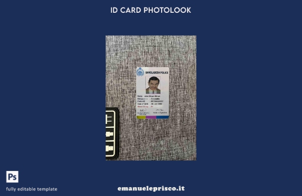 modello FRONTALE photolook della carta d'identità della polizia del Bangladesh i