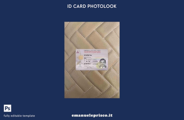 modello FRONTALE photolook della carta d'identità di Cabo Verde in stile verific