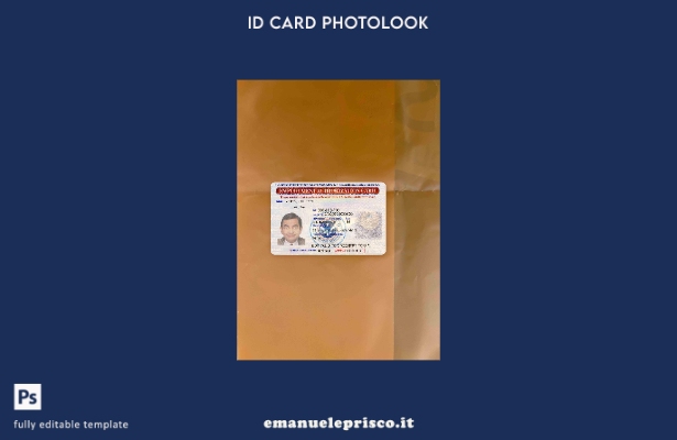 modello FRONTALE photolook della carta di autorizzazione all'impiego negli Stati
