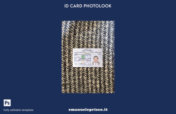 modello FRONTALE photolook per carta d'identità delle Maldive in stile verificat