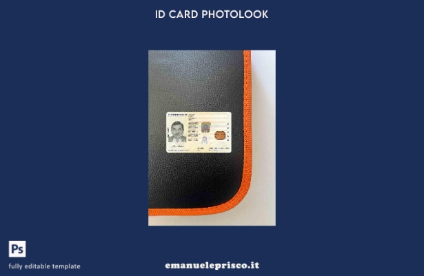modello PSD di carta d'identità svedese in stile verificato, presente modello