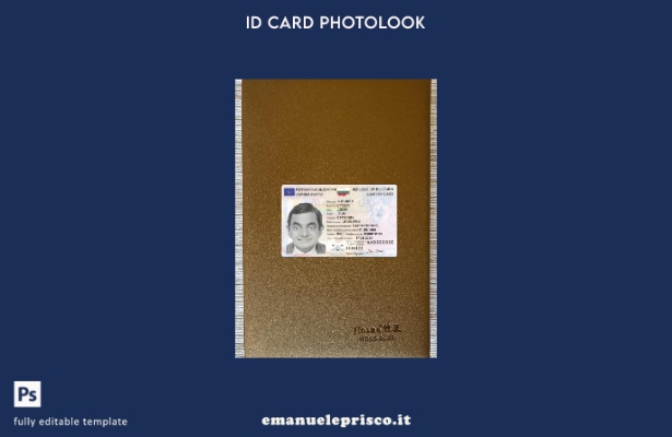 modello anteriore photolook presente della carta d'identità bulgara in stile ver