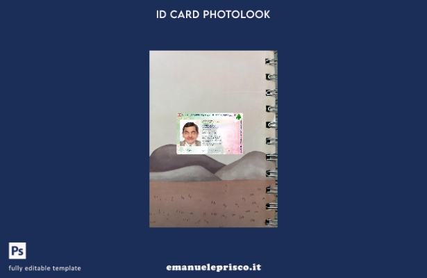 modello anteriore photolook presente della carta d'identità del Libano in stile
