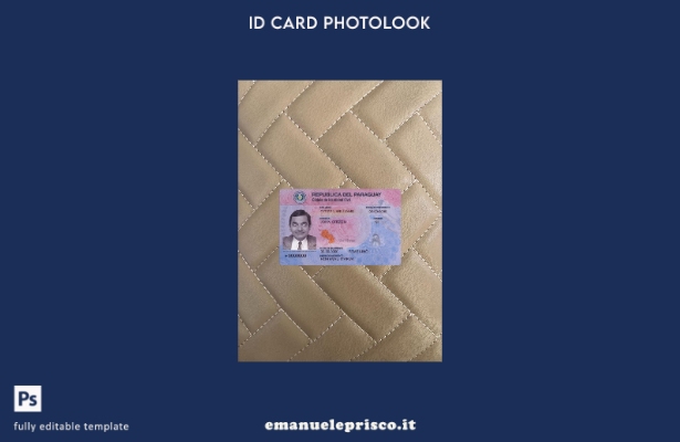 modello anteriore photolook presente della carta d'identità del Paraguay in stil