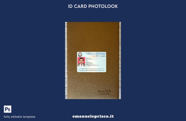 modello anteriore photolook presente della carta d'identità dell'Azerbaigian in