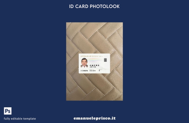 modello anteriore photolook presente della carta d'identità di Taiwan in stile v