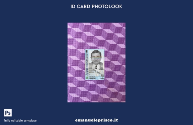 modello anteriore photolook presente della carta d'identità islandese in stile v