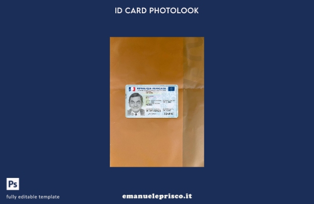 modello anteriore photolook versione presente carta d'identità francese stile ve