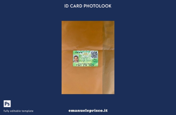 modello frontale photolook con scheda slip NIN digitale stile verificato Nigeria
