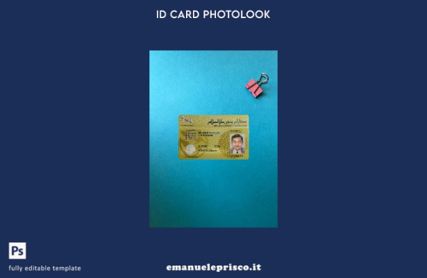 modello frontale photolook per carta d'identità del Brunei in stile verificato