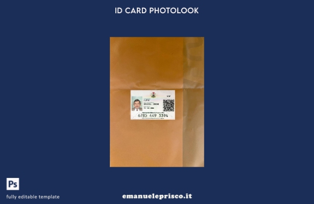 modello frontale photolook per carta d'identità nazionale della Nigeria in stile