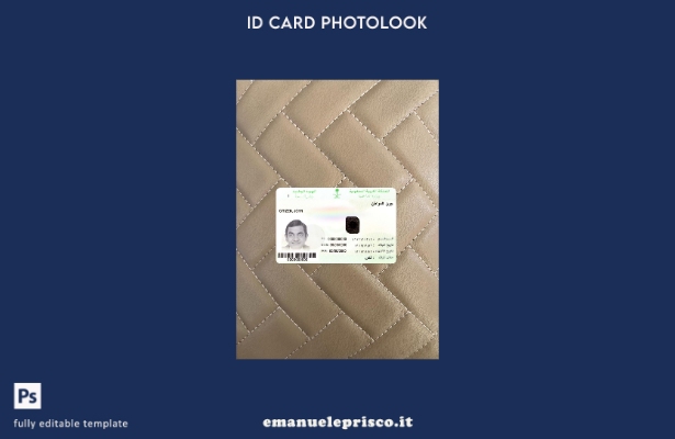 modello frontale photolook per carta d'identità nazionale in stile verificato de