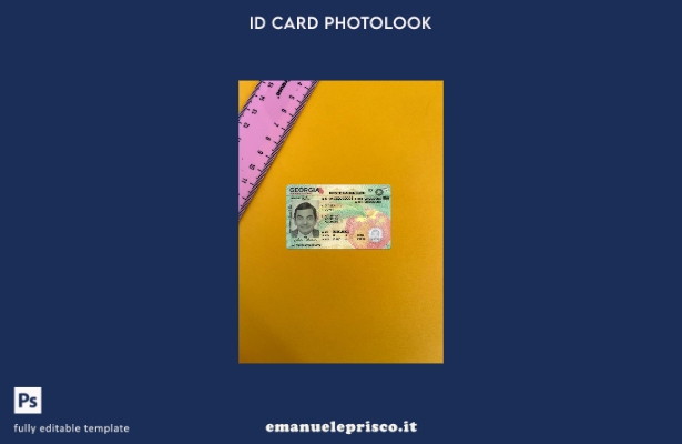 modello frontale photolook versione carta d'identità USA Georgia stile verificat