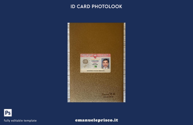 stile verificato Carta d'identità del Bahrain presente modello frontale photoloo