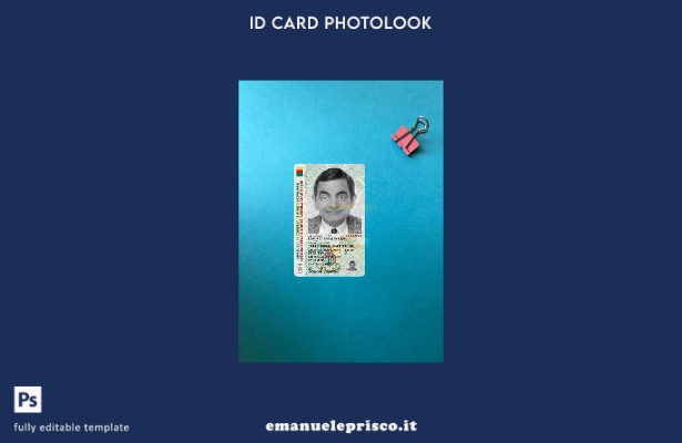 stile verificato Carta d'identità del Camerun presente modello frontale photoloo