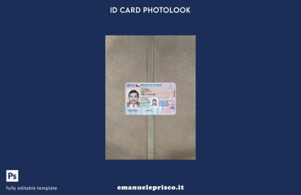 stile verificato Carta d'identità del Cile presente modello frontale photolook
