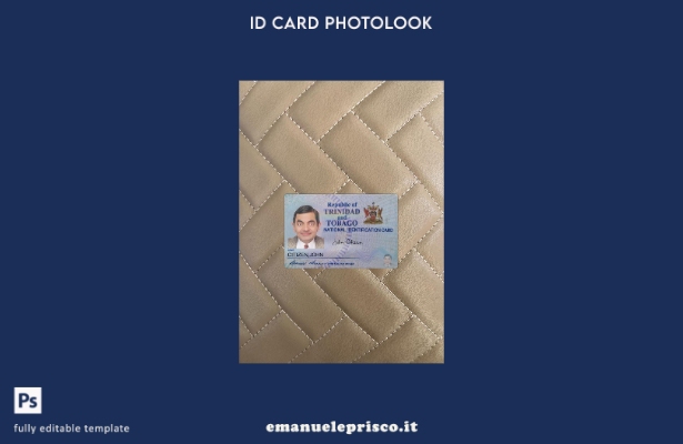 stile verificato Carta d'identità di Trinidad e Tobago presente modello frontale