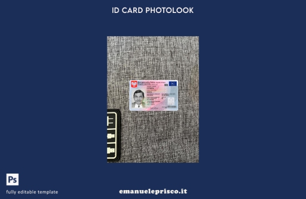 stile verificato Carta d'identità polacca presente modello frontale photolook