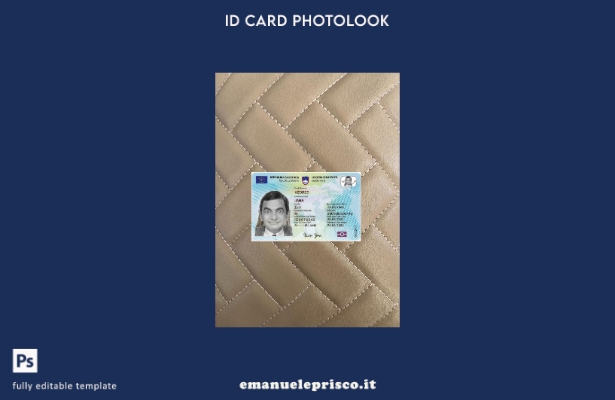 stile verificato Carta d'identità slovena presente modello frontale photolook