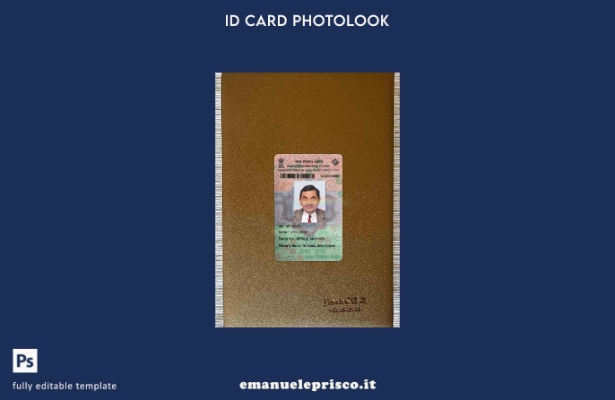 stile verificato ID elettorale India con caratteri modello FRONT photolook