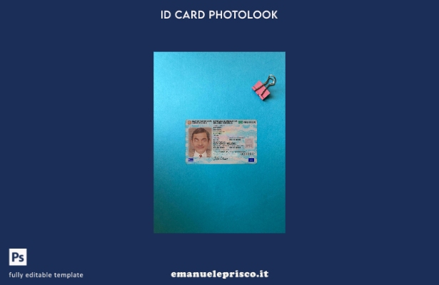 stile verificato Modello FRONTALE photolook della carta d'identità della Grecia