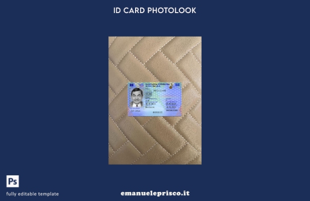 stile verificato Modello anteriore photolook presente della carta d'identità slo
