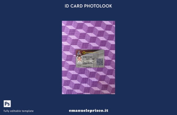 stile verificato Modello frontale photolook per carta d'identità cittadina delle