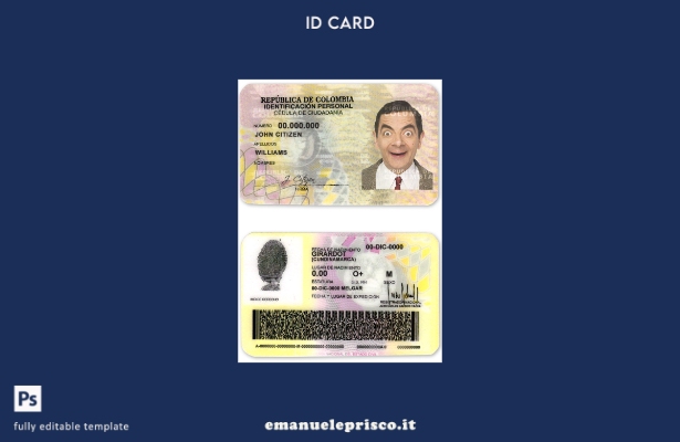 modello ID Colombia ( ) in stile verificato