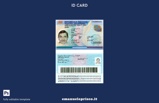 modello ID Italia stile verificato ( presente).