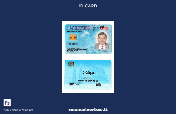 modello ID Malesia stile verificato ( presente). 1