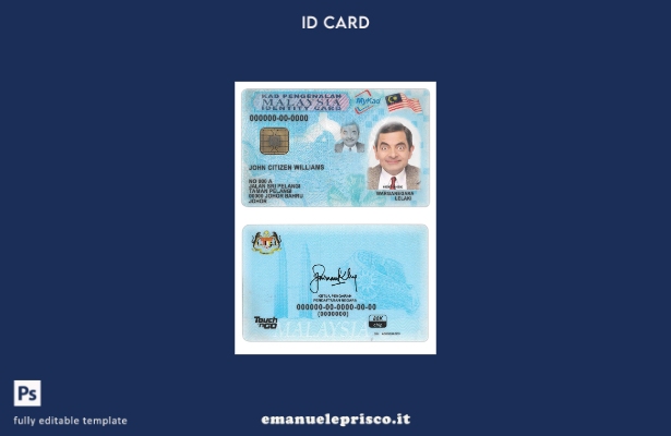 modello ID Malesia stile verificato ( presente).