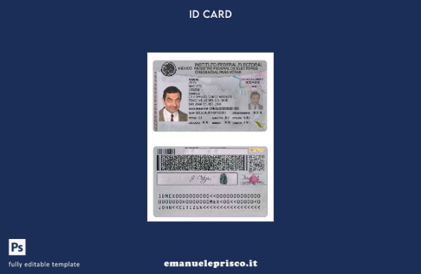modello ID Messico in stile verificato