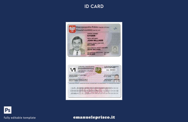modello ID Polonia stile verificato ( presente).