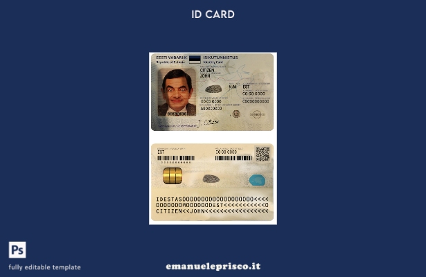 modello di modello di identificazione dell'Estonia in stile verificato ( present