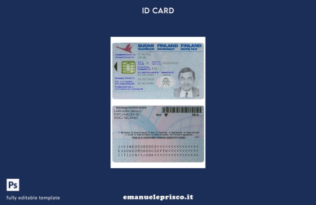 modello di versione ID Finlandia in stile verificato