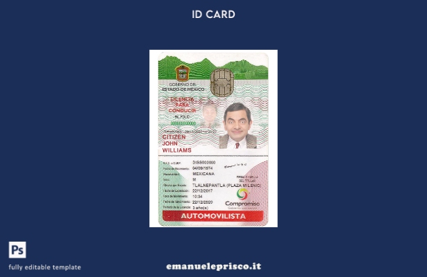 modello di versione ID MESSICO stile verificato