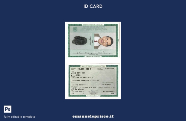 modello modello ID Brasile stile verificato ( presente).