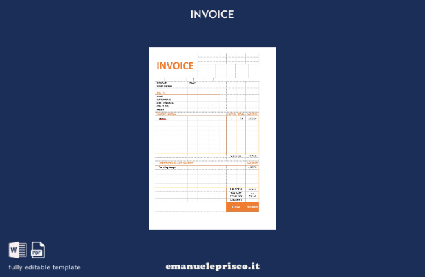 modello di fattura del servizio di consulenza di stile verificato