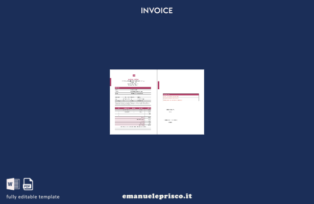 modello di fattura di progettazione freelance gratuita in stile verificato